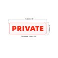 thumbnail image 2 of Unique Bargains 6'x2' Private Sign Acrylic Adhesive Door Sticker Wall Mounting Sign White 2 Pack, 2 of 5
