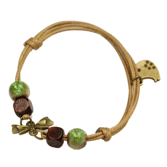 TABLZONE Women's Adjustable Beaded Bracelets Set, Trendy Green Jewelry Accessories, Stylish, Comfortable Fit for Everyday Wear