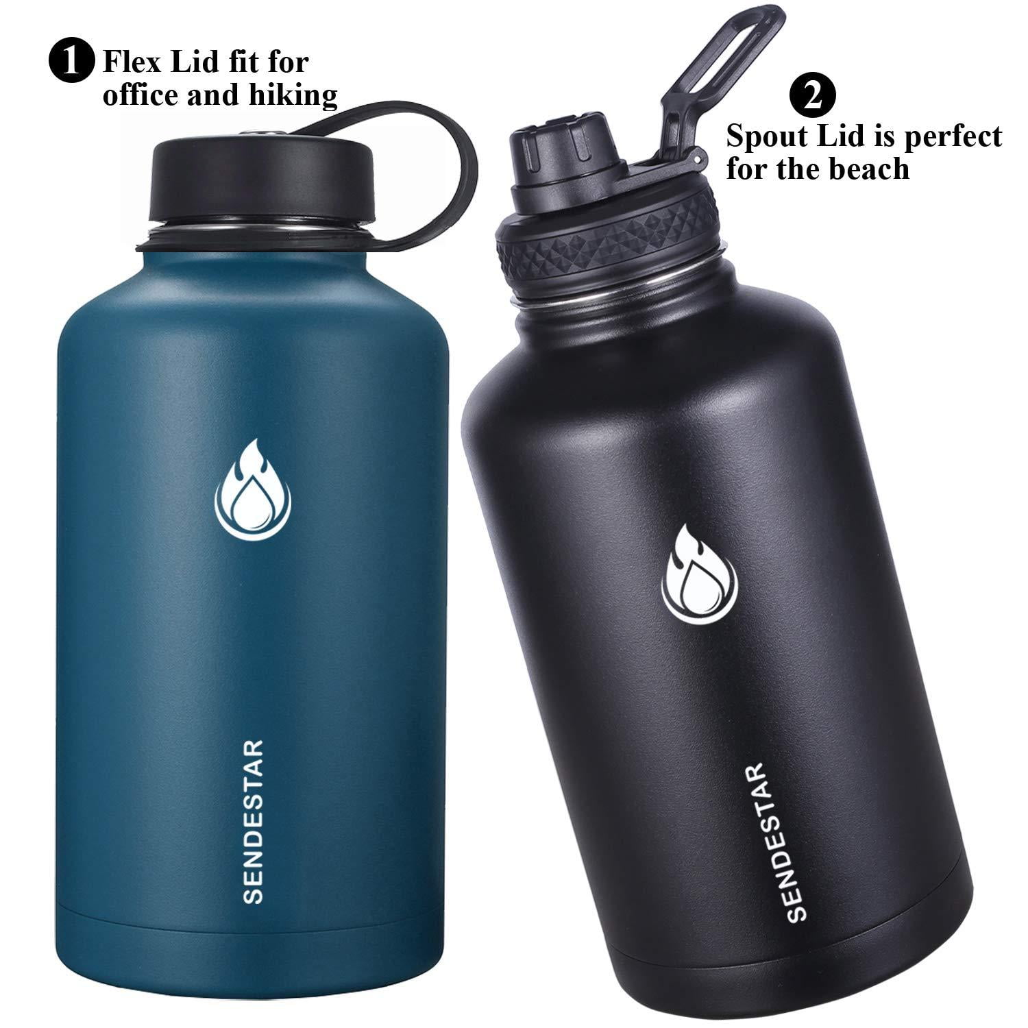 HydroFest Water Bottles with Straw, 40 oz Water Bottle Insulated W/ Le –  sendestar