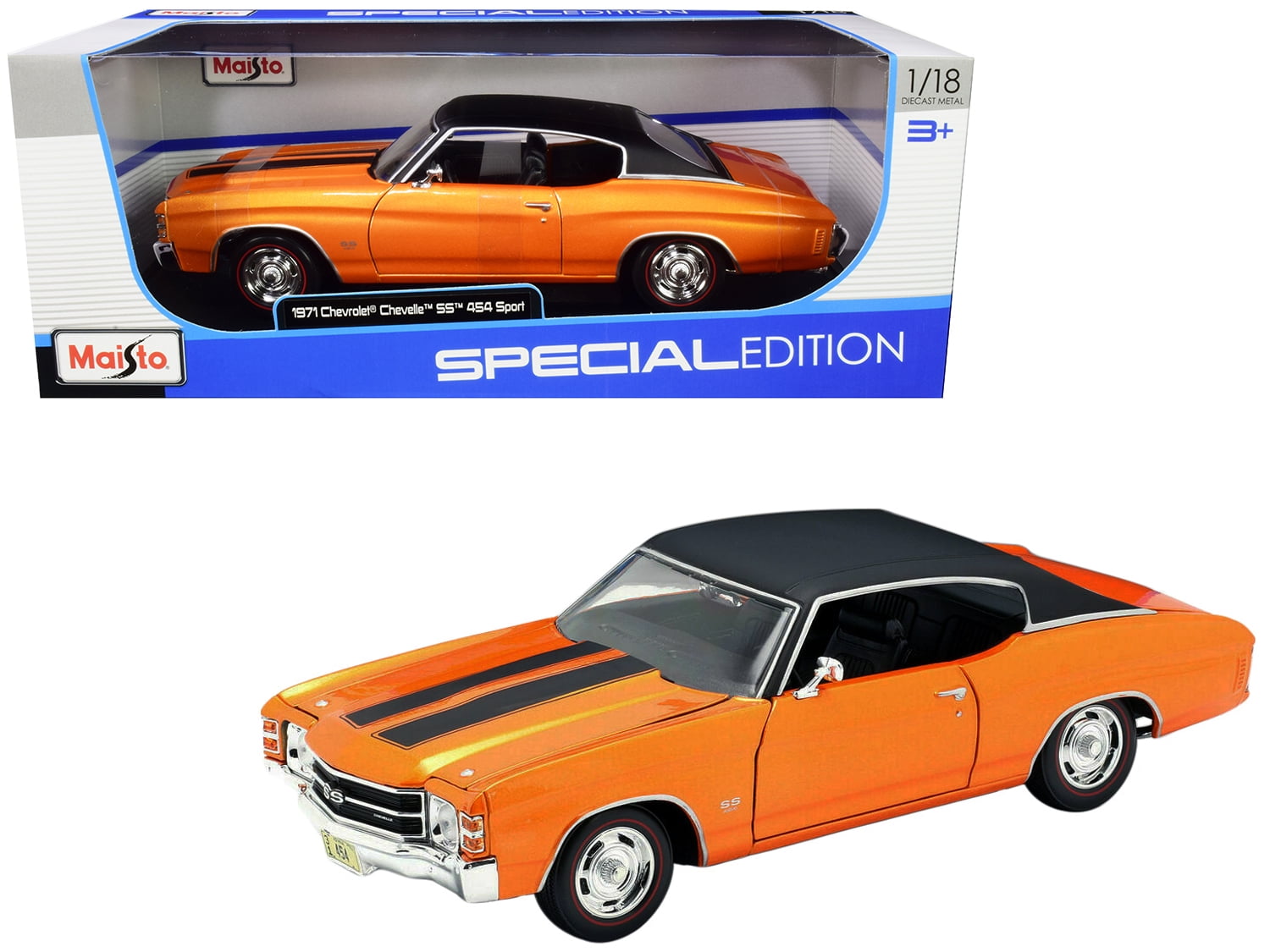 1970 Chevelle 454 Hood & Trunk Stripes 1/18TH SCALE WATERSLIDE Decal 