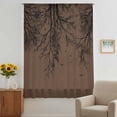 thumbnail image 3 of Coffee Brown Black Branches Sheer Curtains 72 Inches Long, Botanical Dead Tree Birds Light Filering Curtains, Breathable Simi Curtain Privacy Drapes for Living Room Bedroom Window Treatment, 3 of 8