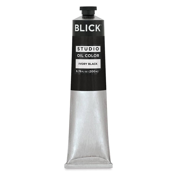 Blick Studio Oil Colors - Ivory Black, 200 ml tube