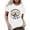 White, variant on Graphic Print Short Sleeve T-Shirt for Women Casual Crew Neck Top Soft Breathable Everyday Wear