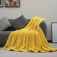 thumbnail image 5 of Mellowdy Extra Thick Hearty Plush Blanket - 500GSM Twin/Full Warm Blanket for Winter, Fall, Couch, Bed (Lemon Yellow, 60x80 inches), 5 of 9