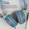 thumbnail image 6 of JLab Neon On-Ear Wired Headphones, Graphite/Blue, Feather Light, Ultra-plush Eco Leather, 40mm Drivers, Microphone, 6 of 7
