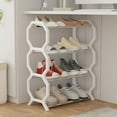 thumbnail image 6 of Uutvery 4 Tier Shoe Rack Organizer with Metal Shelves Free Standing Shoe Storage for Bedroom Closet Entryway Dorm Room Holds 8-12 Pairs of Shoes White, 6 of 6