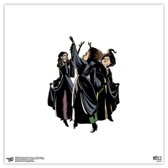 Gallery Pops Disney Hocus Pocus 2 - Witch Dance Wall Art, Unframed Version, 12" x 12"