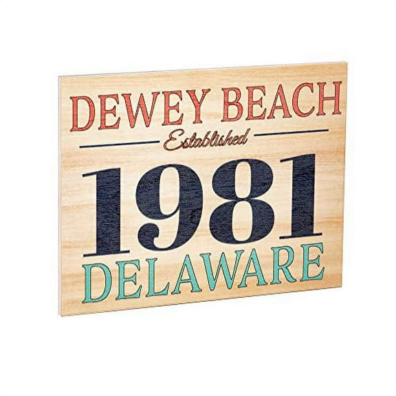 JennyGems Delaware Gifts, Dewey Beach Delaware Souvenirs, Delaware Sign, Delaware Decor, Delaware State Pride, Delaware Souvenirs and Gifts, Nautical Flags, Made in USA (Dewey Established Date Sign)