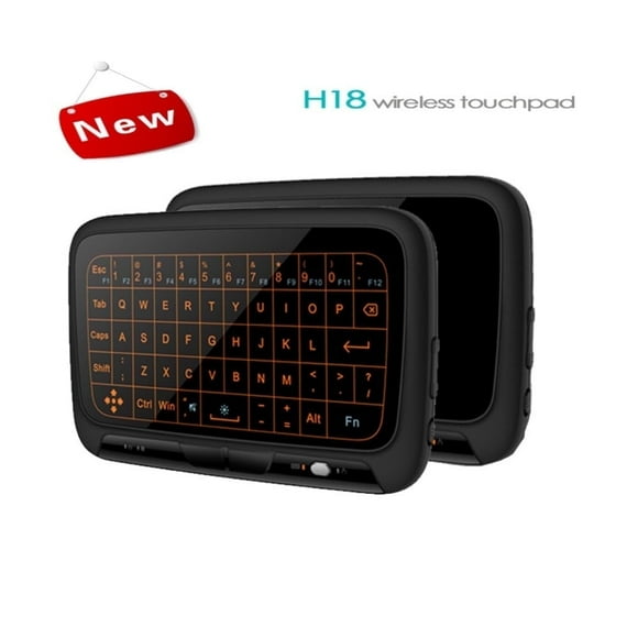 GFSDOI Mini Bluetooth Keyboard, 2.4GHz Wireless Touchpad 2 in 1 Keyboard, RGB Backlit, Rechargeable Battery, Black