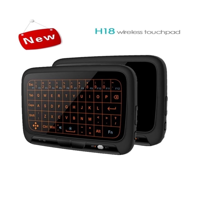 GFSDOI Mini Bluetooth Keyboard, 2.4GHz Wireless Touchpad 2 in 1 Keyboard, RGB Backlit, Rechargeable Battery, Black