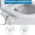 thumbnail image 3 of Bidet Non-Electric Toilet Attachment with Dual Nozzles, Adjustable Water Pressure & Stainless Steel Inlet – Ultra-Slim Cold Water Bidet for Feminine & Rear Cleansing, 3 of 6