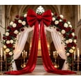 thumbnail image 4 of Bcylexb Extra Large Christmas Tree Topper Bow, 20"x120" Satin Finish with Long Flowing Streamers Elegant Christmas Tree Top Party Home Indoor Decoration, 4 of 6