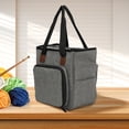 thumbnail image 2 of Knitting Organizer Tote Bag,Portable Storage Bag for Yarns,Oxford cloth woven handbag,multifunctional storage tote bag,long-lasting zipper and shoulder straps(Gray), 2 of 5