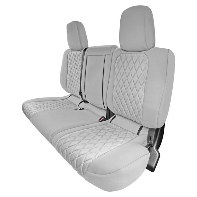 For 2022-2024 Nissan Frontier FH Group Custom Fit Neoprene Car Seat Covers Wateropoof - Solid Gray Rear Seat
