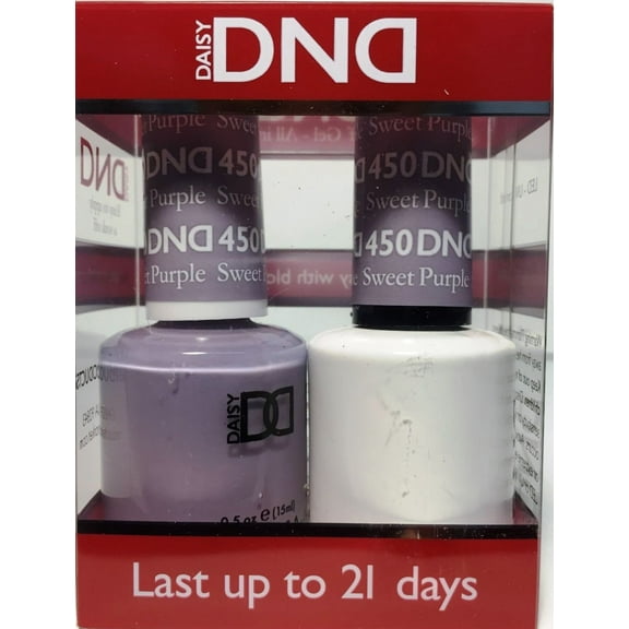 DND Nail Polish Gel & Matching Lacquer Set - 450 SWEET PURPLE
