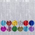 thumbnail image 1 of Youkk Glittering Backdrops Shimmer Metallic Streamers For Mesmerizing Decor Premium Easy To Assemble Silvery 8.2ft,1pc 2Set, 1 of 1