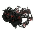 thumbnail image 1 of Unique Bargains 1 Pce Masque de Fête Rose Phénix Noir Rouge Dentelle, 1 of 5