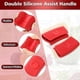 thumbnail image 3 of 2 pairs silicone handle covers, heat insulating pot handles, pot holders, pot handle covers for cooking, red and black, 3 of 5
