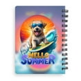 thumbnail image 2 of Retro Surfing Soft Coated Wheaten Terrier in Cool Sunglasses Hello Summer Waves Spiral Bound Journal Wheatie Dog Lover 5x7in Spiral Notebook - 10001, 2 of 5