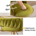 thumbnail image 5 of LukeAlon Velvet Adjustable Barstools Set of 2, Modern 360° Swivel Counter Stools with Golden Base Upholstered Open Back Tall Bar Chairs with Footrest for Home Kitchen, Green, 5 of 8