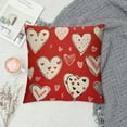 thumbnail image 2 of JEUXUS  Valentine's Day Pillow Covers  White Hearts Decor Red Throw Pillow Covers Valentine's Day Cushion Case Decoration for Sofa Couch, 2 of 5