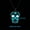 Blue green light, variant on Halloween Luminous Skull Necklace With Day Of The Dead Lotus Pattern Personality Clavicle Necklace Fashion Jewelry Accessories