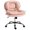 Pink, variant on HOMCOM Criss Cross Office Chair with Wheels, Armless Wide Desk Chair, White