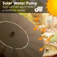 thumbnail image 3 of Solar Fountain, 1.5W Solar Pond Pump with 6 Fountain Styles Sola, 3 of 4
