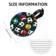thumbnail image 5 of Football 2pcs PU Leather Round Bag Tags Suitcase Handbag Tags with Privacy Cover and Name ID Tag for Travel Luggage, Handbags, Backpacks, School Bags, 5 of 6