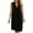 Black, variant on Sakmal Casual Dresses for Women V-Neck Blue Mid-Length Loose Fit Sleeveless Solid Comfy Shift Dress