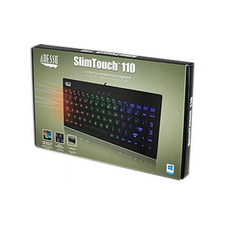 Adesso - SlimTouch AKB-110EB TKL Wired Membrane Keyboard - Black