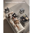 thumbnail image 3 of SONGMICS HOME LUIZ Collection - Ottoman Footstool Rectangle Ottoman Vanity Chair Stool Footrest Reversible Top Side Table Dove Gray, 3 of 6