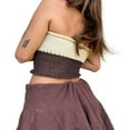 thumbnail image 3 of PENGXIANG Licol Femmes Cami Tops Sans Manches Contraste Couleur Slim Fit Ruched Knit Camisole, 3 of 4