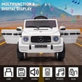 thumbnail image 6 of 2025 New Kids 12V Ride On Car, Licensed Mercedes G63 Kids Car w/Wheels Suspension, Remote Control, Safety Lock, LED Light, Music Battery Powered Electric Car for Kids, 6 of 6