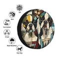 thumbnail image 4 of Fotbe Colorful Bulldog Duo Funda de Llanta de Repuesto con Estampado, Engrosada, Ajuste Universal para Jeep, Remolque, RV, SUV, Camión-15 inch, 4 of 6