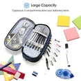 thumbnail image 5 of ProCase Big Capacity Pencil Case Pen Bag, Handheld Pencil Holder Pouch Pen Organizer Stationery Pouch with Durable Zipper Multi Compartments for Office Supplies –Navy, 5 of 7