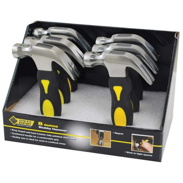 Stubby Hammer GENERAL TECH INT, 8 onzas, paquete de 6