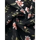 thumbnail image 5 of Vestido de mujer Inspire Chic con cuello simulado, flores, volantes, mangas largas, fluido, de gasa, corte A, midi, negro, talla L, 5 of 6