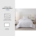 thumbnail image 4 of NSH by New Sega Home, 2-Piece Comforter Set, Embroidered Dandelion, White, Bed in a Bag, Twin, 4 of 12