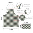 thumbnail image 7 of Navy and Beige Checkerboard Pattern Apron-Garden Aprons for Women with Pockets-Cotton Linen Waterproof Kitchen Cooking Gardening Aprons Adjustable for Kitchen,Cooking,BBQ and Salon 33x27 Inch, 7 of 7