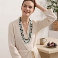 thumbnail image 4 of Bocar Long Necklaces for Women Trendy, Boho Layered Crystal Beaded Collar Necklaces for Women, Fashion Statement Necklaces Jewelry(NK-10084-blue green), 4 of 9