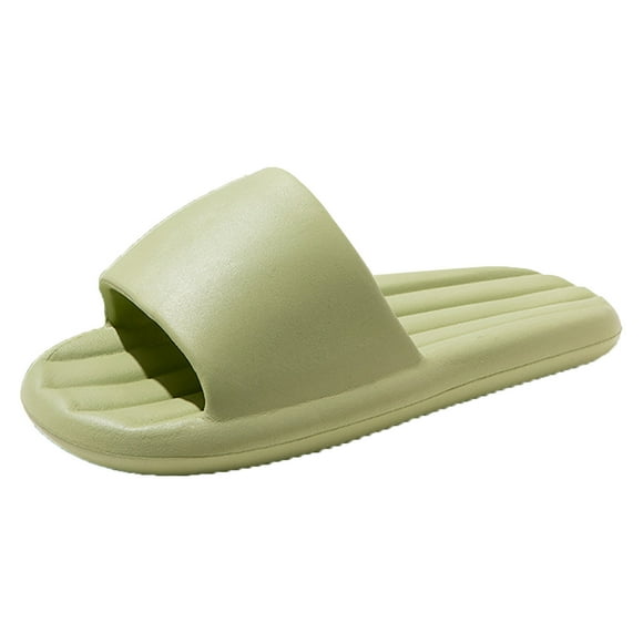 Cathalem Slip On Wedge Sandals for Women Comfortable Arch Support Indoor Outdoor Cloud Slippers Reduce Stress on Feet Lightweight Pillow Slides,Green 37
