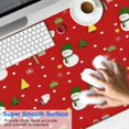 thumbnail image 2 of Long Mouse Pads for Desk,Red Christmas Snowman Pattern Desk Mats on Top Of Desks, Desk Mouse Pad Extra Large with 3mm Non-Slip Base and Stitched Edge for Gaming,Office,Work,Home 47.3x23.6in, 2 of 5