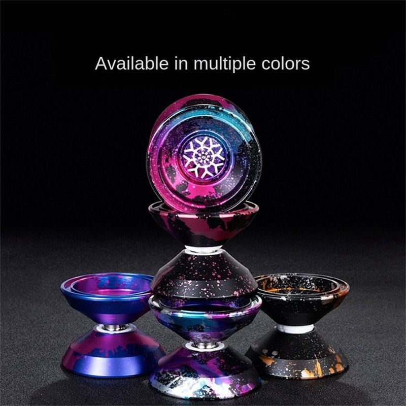 Fashion 10 Ball Bearing Metal Yoyo Alloy Aluminum Unresponsive Yo Yo High Speed Spinning String Yoyo Ball Gift