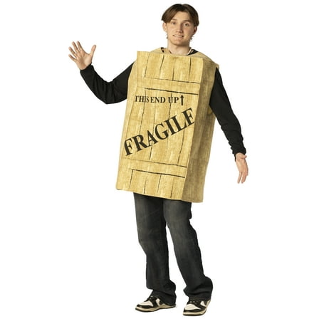 Rasta Imposta Fragile Leg Lamp Crate Halloween Costume, Men and Women's, Brown, Adult One Size, 2899