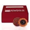thumbnail image 3 of Sungold Abrasives 74903 Medium Non Woven Surface Conditioning R-Type Quick Change Disc, 2-Inch, Maroon (25/Box), 3 of 8