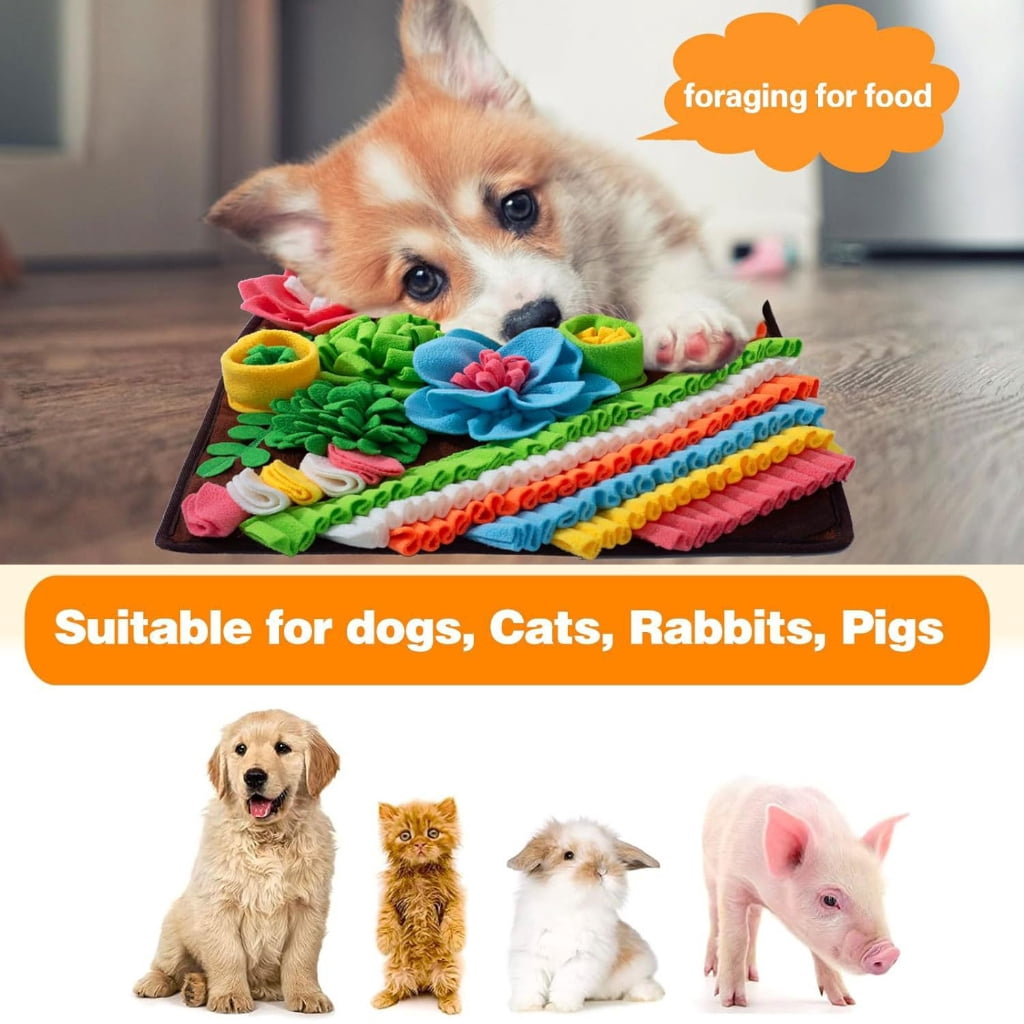 Geemin Interaction Dog Sniffing Pad for Mental Stimulation and Enrichment Washable Dog Snuffle Mat for Various Size Breeds