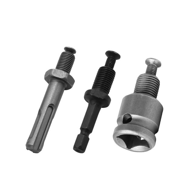 3 PCS Chuck Adapter Conversion Includes Electric Wrench Conversion Socket, Hex Shank, Round Shank
