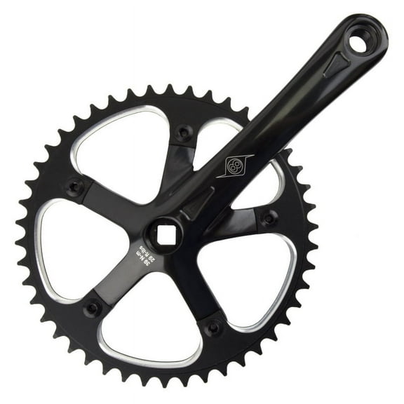 Origin8 Track/SS Crankset 165x46 Aluminum 103mm JIS Square Taper Black