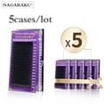 thumbnail image 1 of NAGARAKU 5 Fundas Lot Extensión De Pestañas Individual Clásica De Una Sola Longitud Premium, 1 of 3